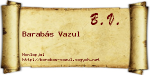 Barabás Vazul névjegykártya